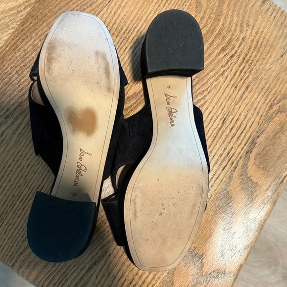 Sam EdelmanBlack Suede Platform Sandals. Size 10 - Picture 6 of 7